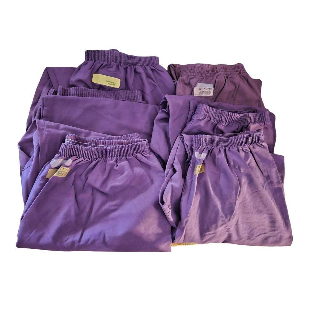 2XL scrub pants x6 purple box 19